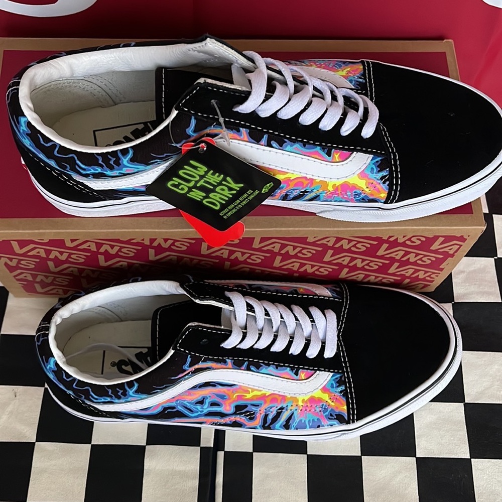 Vans Old Skool Electric Flame Black/True White WMNS sneakers - Picture 3 of 16